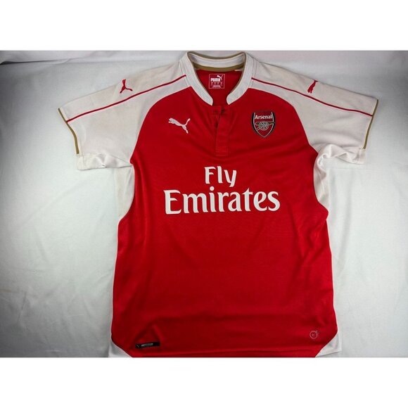 ARSENAL PUMA 2015/2016 FOOTBALL SOCCER HOME JERSEY #11 OZIL SIZE L - Picture 1 of 7